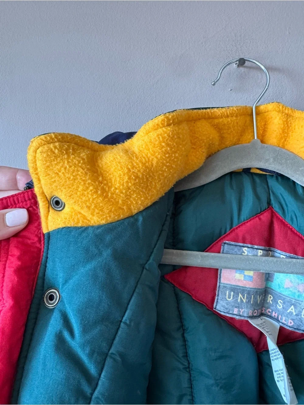 Vintage Sports Universal by Rothschild Rare Colorblock Hooded Ski Jacket Size 2T
